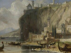 William Daniell, Coast Scene, Madeira (?), 1810 Oil on canvas, 5.9 x 7.9 in Fitzwilliam Museum, Cambridge, UK